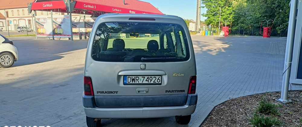 Peugeot Partner cena 4550 przebieg: 376000, rok produkcji 2000 z Wrocław małe 742